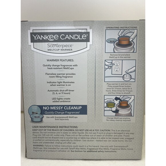 Yankee Candle Scenterpiece Amber Leaf  w/ LED and‎ Timer Meltcup Warmer NIB - Picture 4 of 6